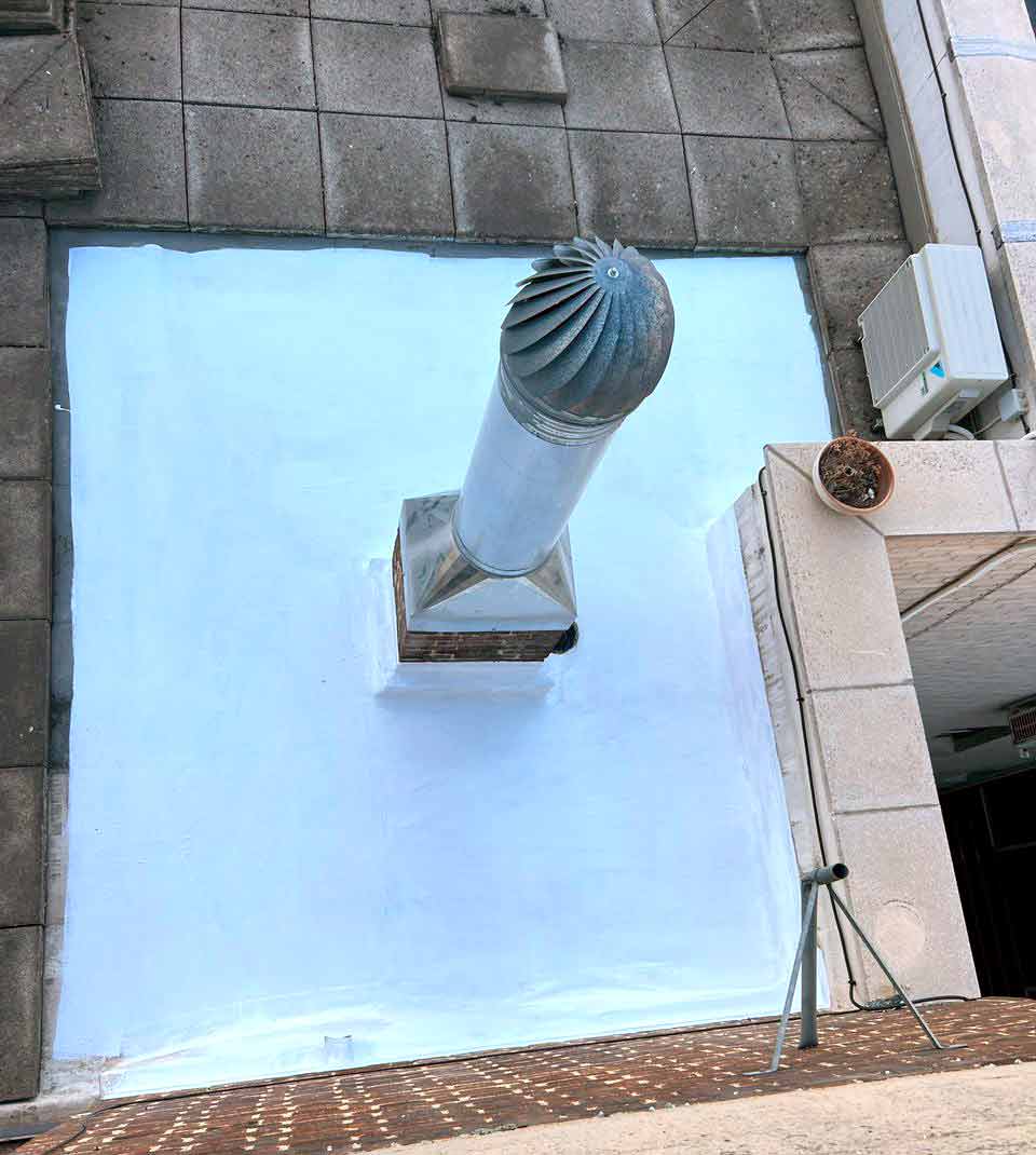 Reparación de cubiertas con aislamiento térmico